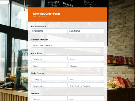 Take-Out Order Form