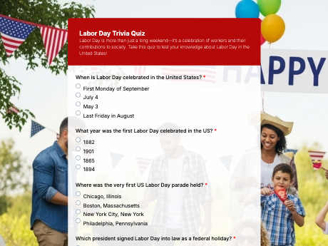 Labor Day Trivia Quiz